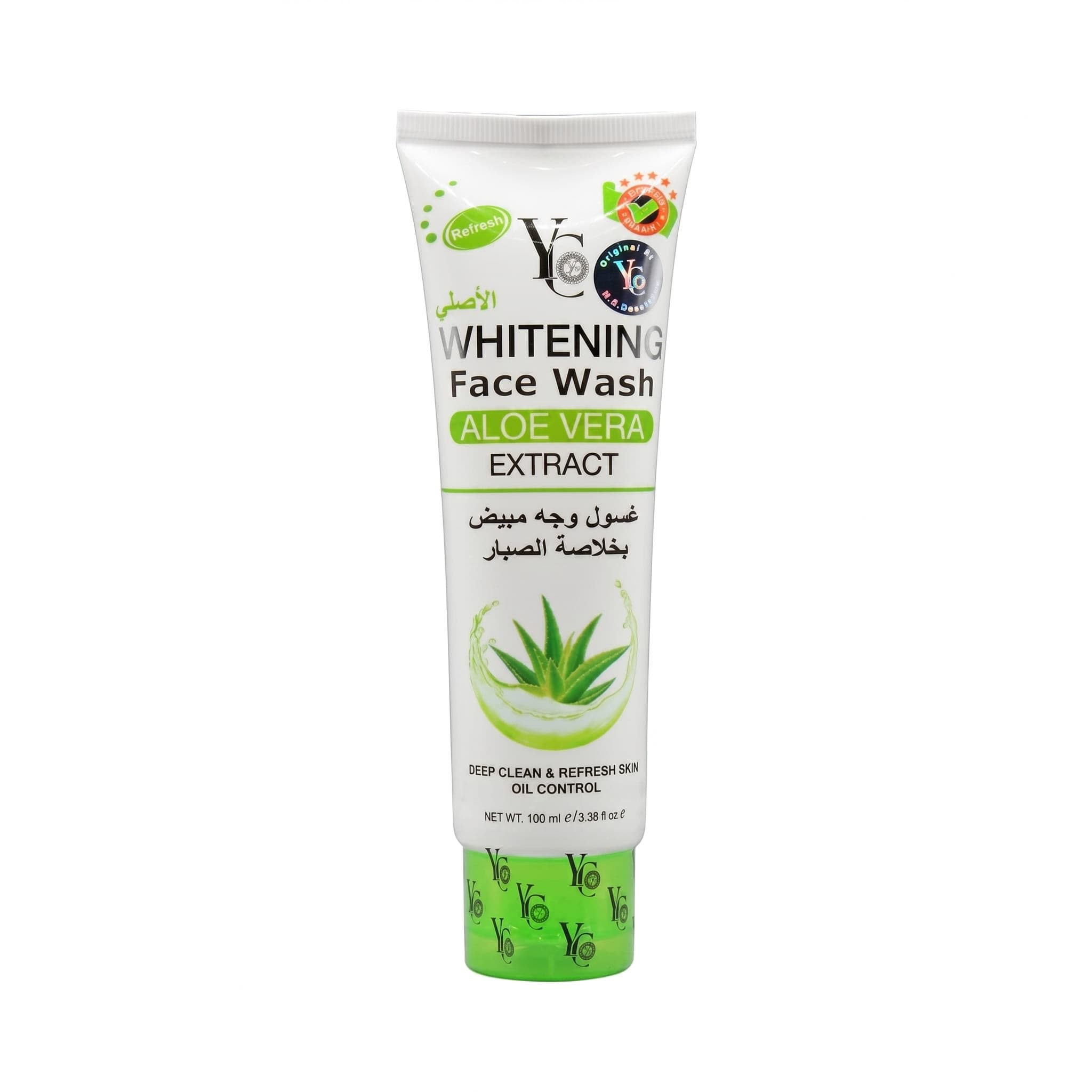 YC Whitening Face Wash Aloe Vera Extract (Deep Clean & Refresh Skin) 100ml