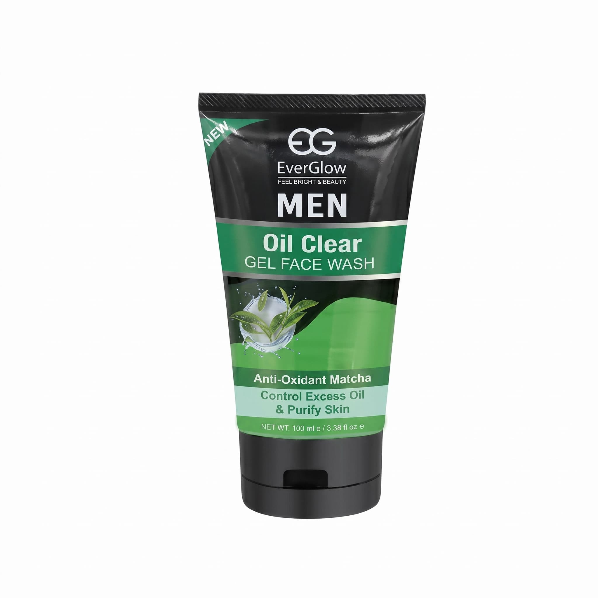 Everglow Men Oil Clear Gel Face Wash (Anti-Oxidant Matcha) 100ml