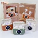 X73 TWS Wireless Earbuds – Sound by KFG, Digital Battery Display & Retro Camera Design